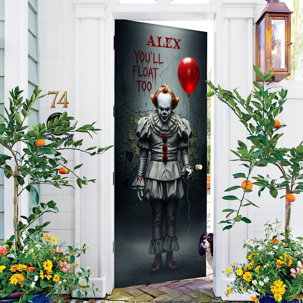 Welcome to My Nightmare - Personalized Horror Character Door Cover Door Covers PopCulturePrints