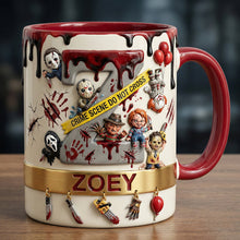 Load image into Gallery viewer, "Unleash Your Dark Side!" - Slay Party Alphabet Initial Letter Mug - Personalized Gift for Horror Fans Coffee Mug PopCulturePrints
