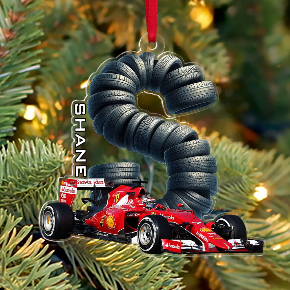 Personalized Racing Fan Ornament - Custom Letter Gift Ornament PopCulturePrints