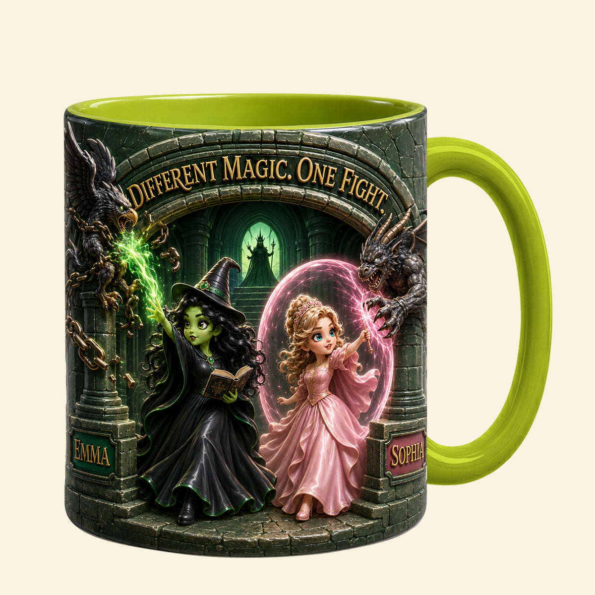 Different Magic, One Fight - Enchanted Coffee Mug - Custom Personalized Gift for Friends Coffee Mug PopCulturePrints