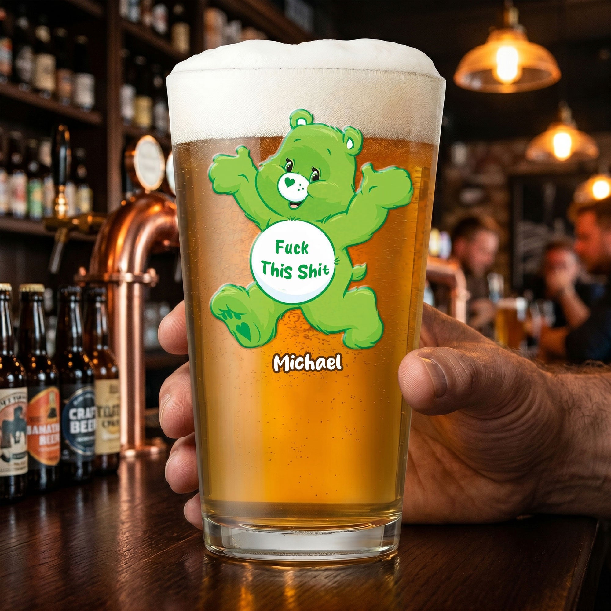 Laugh Out Loud with Our Funny Cute Beer Glass - Personalized Gifts for Any Occasion!
