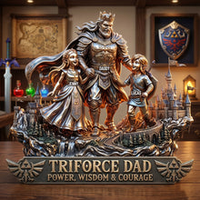 Load image into Gallery viewer, "Empower Your Dad with Love!" - Fantasy King Dad Acrylic Plaque - Personalized Gift for Dads, Grandpas, and Fathers Shaped Plaques PopCulturePrints
