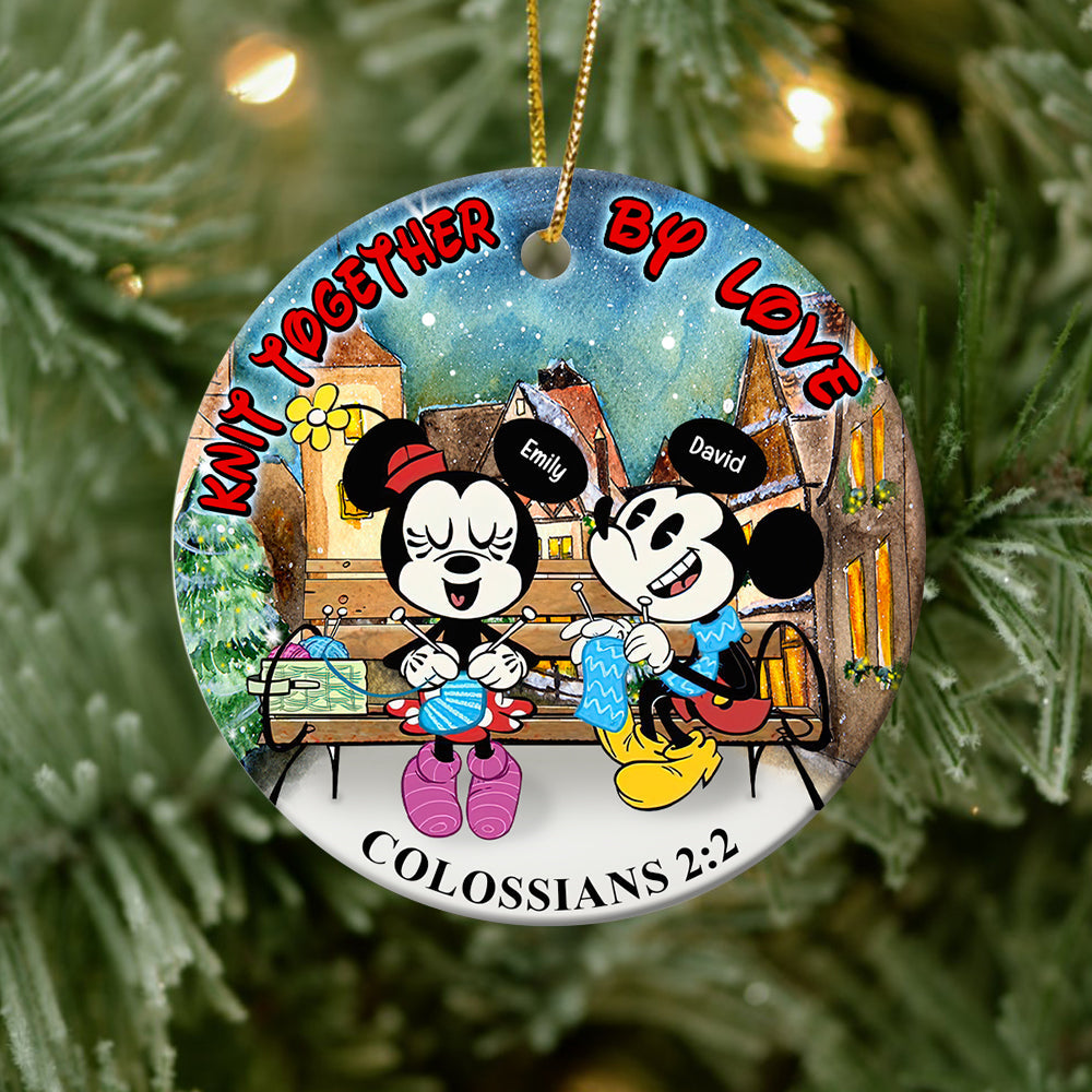 Personalized Knitting Couple Christmas Ornament