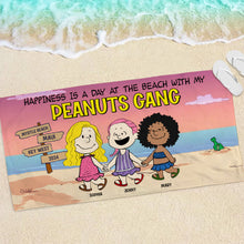 Load image into Gallery viewer, Personalized Peanuts Gang Beach Towel for Friends
