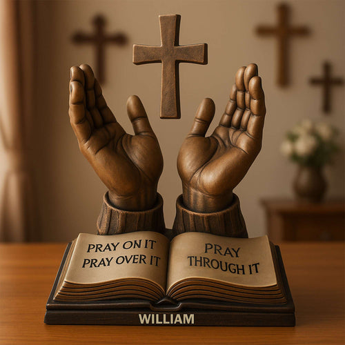 Held In His Hands Acrylic Plaque - Personalized Christian Gifts for Faith and Hope Shaped Plaques PopCulturePrints