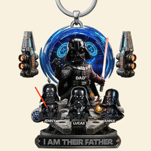 Load image into Gallery viewer, I Am Their Father Keychain - Customizable Gift for Dad, Grandpa, and All Star Wars Fans Keychains PopCulturePrints
