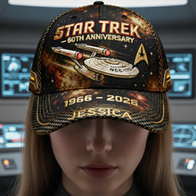 Load image into Gallery viewer, Celebrate 60 Years of Adventure - Personalized Star Trek Cap Gift for Fans and Collectors Caps PopCulturePrints

