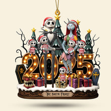 Load image into Gallery viewer, &quot;Bring some spooky fun to your holidays!&quot; - Personalized Spooky Family Ornament for Halloween and Christmas Cheer Ornament PopCulturePrints
