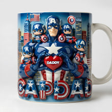 Load image into Gallery viewer, “Super Dad, Super Coffee!” - Shadow Hero Dad Magic Coffee Mug - Personalized Gift for Dads, Grandpas, and Heroes Coffee Mug PopCulturePrints
