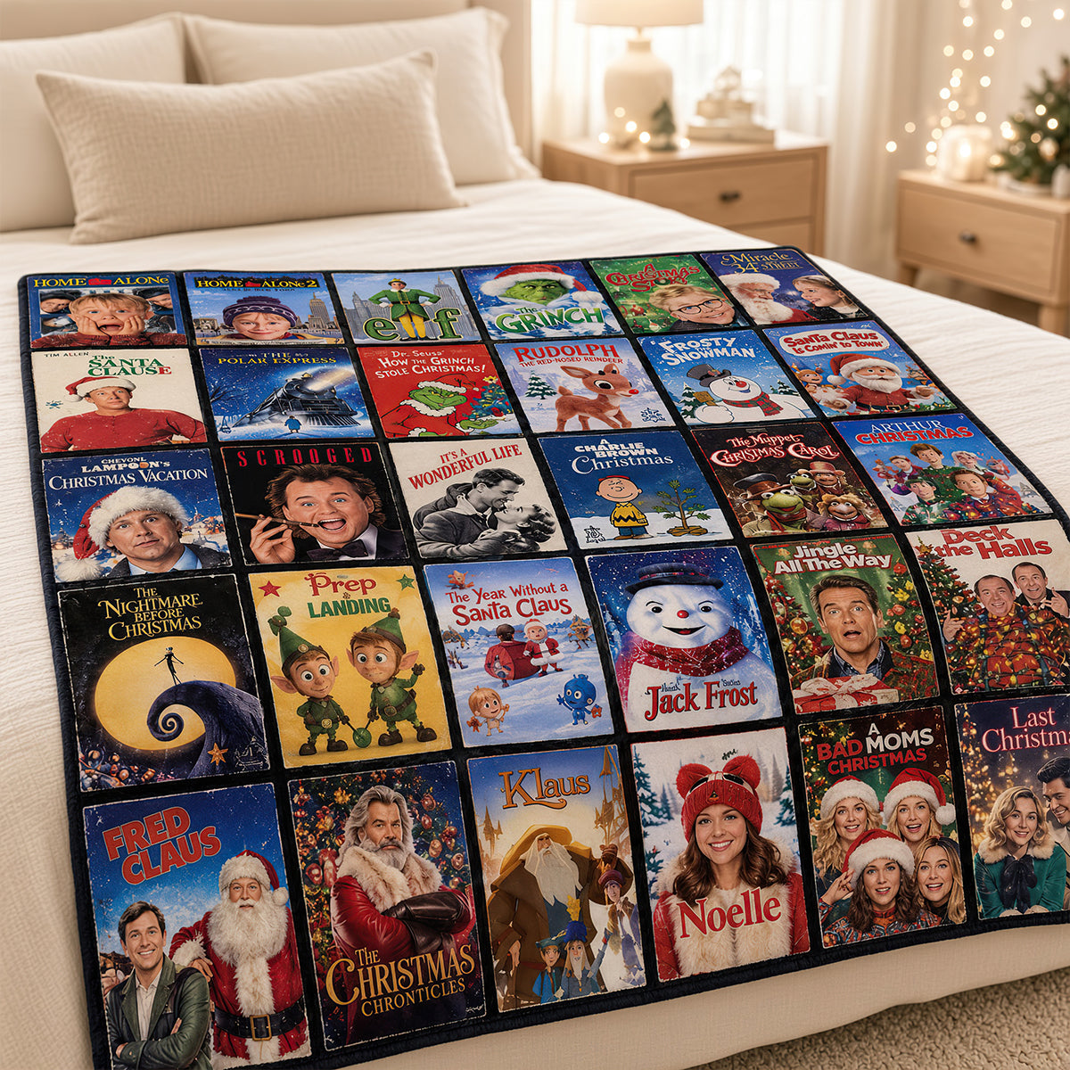 Classic Christmas Movie Memories Blanket - Personalized Gifts to Cherish the Holiday Spirit