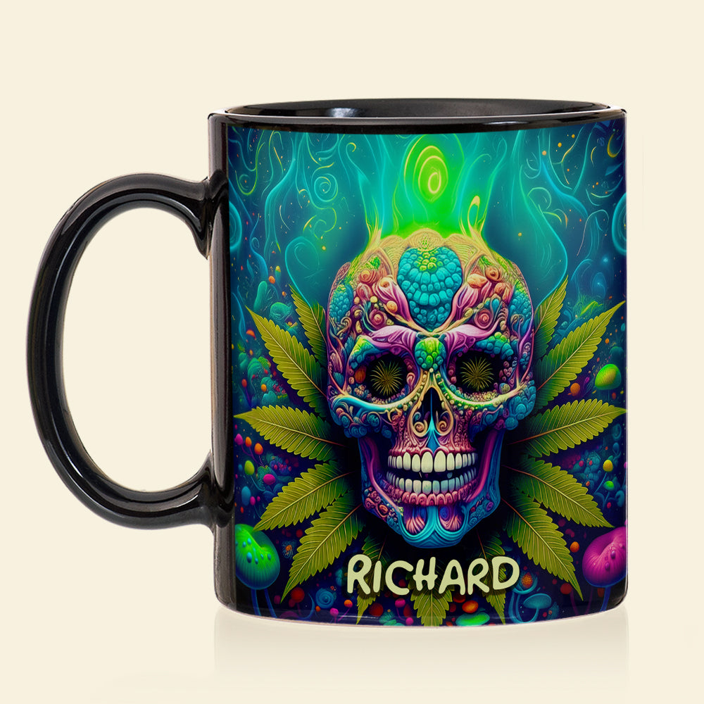 Embrace the Vibe: Chill Skull Mug - Personalized Gift for Stoners Coffee Mug PopCulturePrints