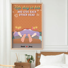 Load image into Gallery viewer, Custom Couple Poster: Let's Stay In Bed Poster &amp; Canvas PopCulturePrints
