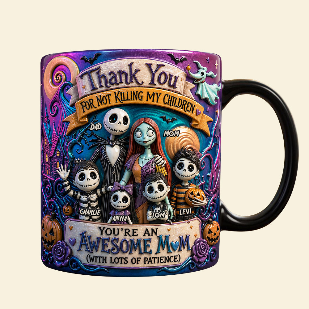 “Thank You For Not Killing My Children” - Unique Personalized Magic Mug - Gift for Mom, Perfect for Mother's Day Coffee Mug PopCulturePrints