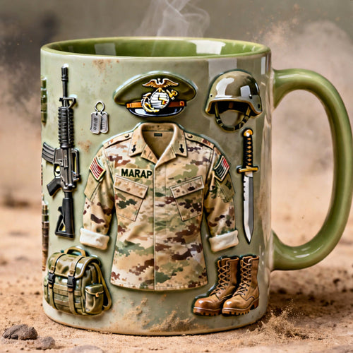 Honoring A True Hero: Personalized Accent Mug for Veterans Coffee Mug PopCulturePrints