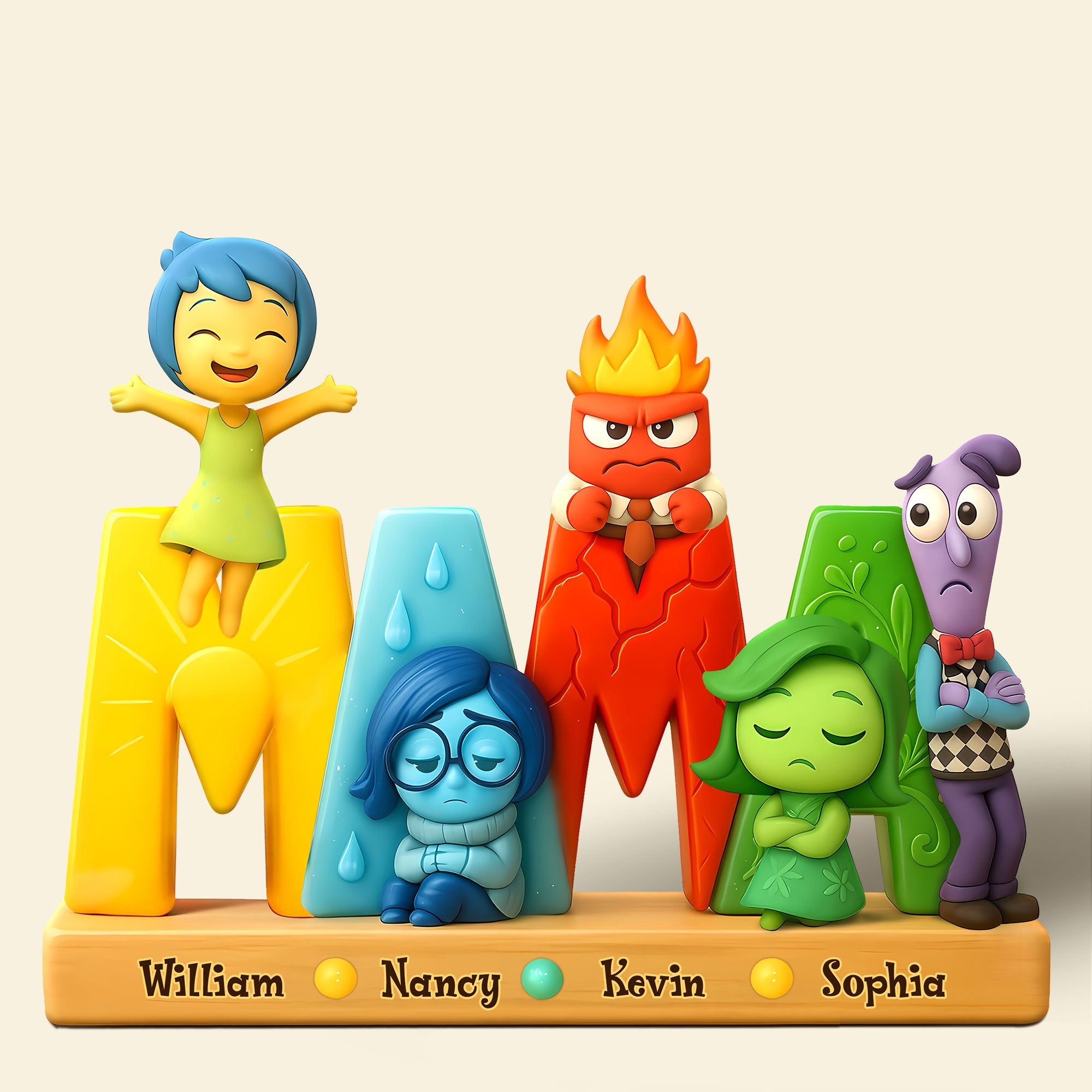 "Celebrate the Love of Family - Personalized Gift for Mom - Custom Family Plaque for Mother's Day, Grandmother, and Loved Ones" Shaped Plaques PopCulturePrints