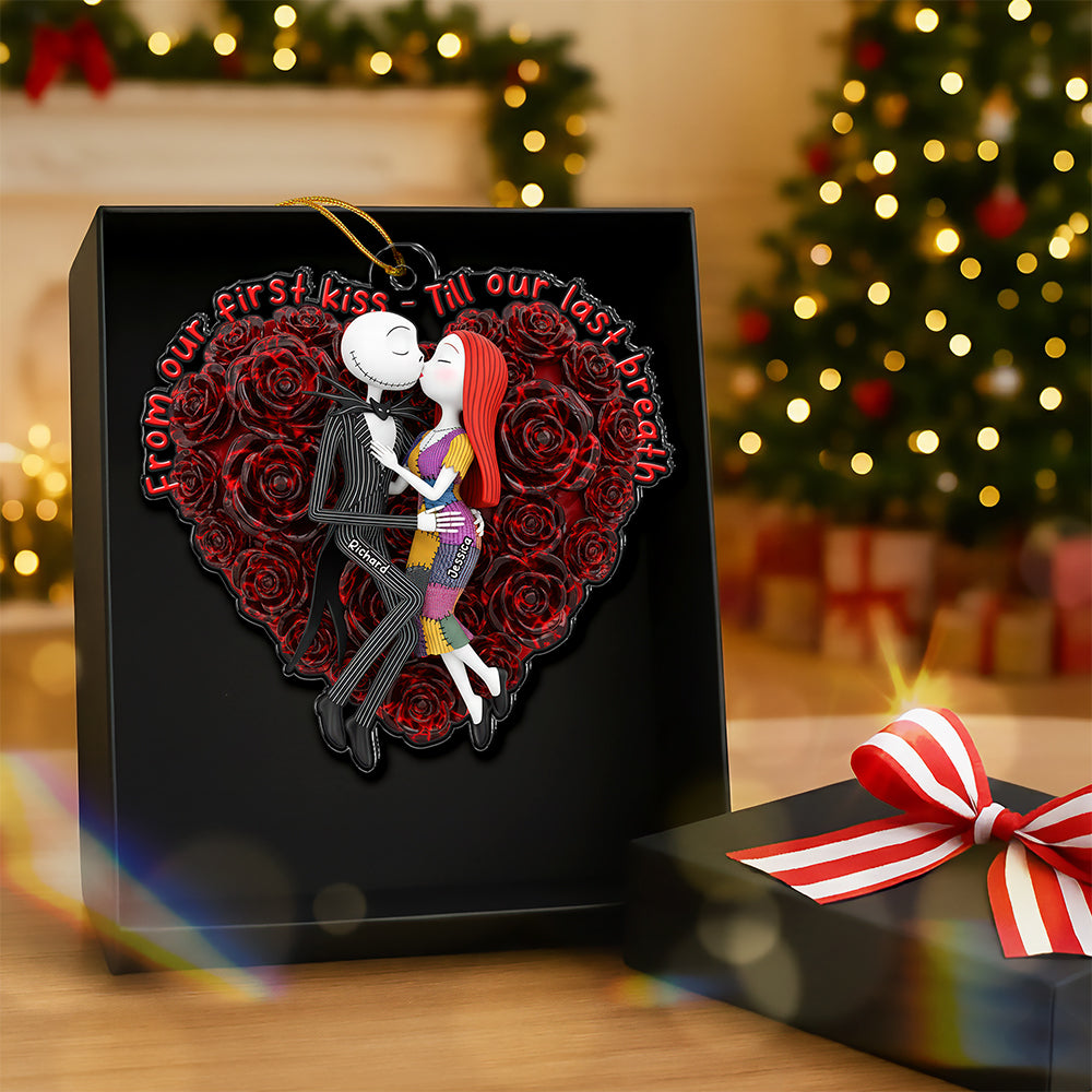 From Our First Kiss - Spooky Love Christmas Ornament | Personalized Gifts for Couples Ornament PopCulturePrints