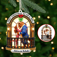 Load image into Gallery viewer, “First Christmas As Mr. &amp; Mrs.” - Personalized Couples Acrylic Ornament Ornament PopCulturePrints
