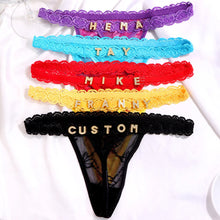 Load image into Gallery viewer, Custom Crystal Letter Bikini Panties for Girlfriend Underwear PopCulturePrints
