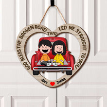 Load image into Gallery viewer, Personalized Couples Wooden Sign – Romantic Heart Design Wood Sign PopCulturePrints
