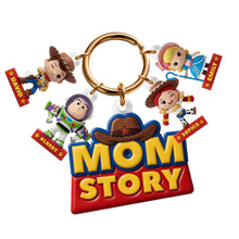 Load image into Gallery viewer, “Celebrate Mom’s Love with a Personal Touch” - Lovely Characters Acrylic Tag Keychain - Custom Gift for Moms and Grandmas Keychains PopCulturePrints

