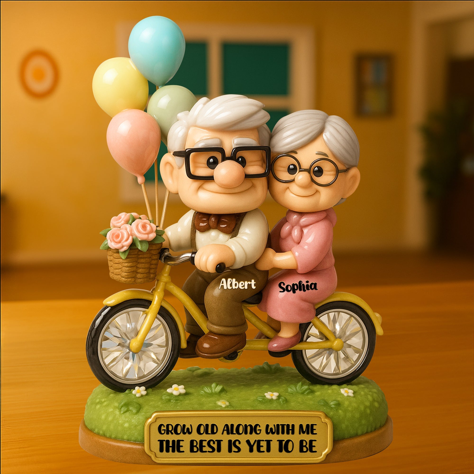Grow Old Along With Me - A Personalized Couple Acrylic Plaque Shaped Plaques PopCulturePrints