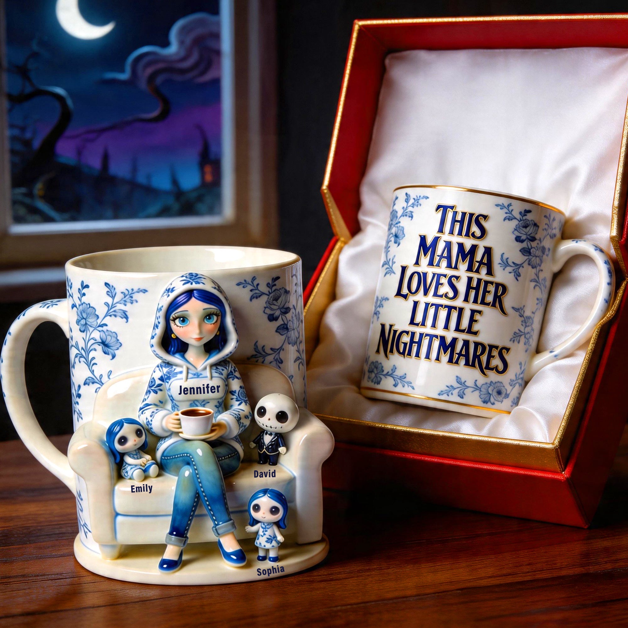 This Mama Loves Her Little Nightmares - Personalized Gothic Mom Coffee Mug for Moms & Grandmas Coffee Mug PopCulturePrints