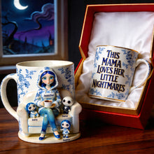 Load image into Gallery viewer, This Mama Loves Her Little Nightmares - Personalized Gothic Mom Coffee Mug for Moms &amp; Grandmas Coffee Mug PopCulturePrints
