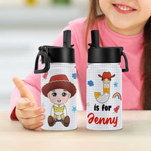 Load image into Gallery viewer, Personalized Kids Tumbler - Cowboy Theme Tumbler Cup PopCulturePrints
