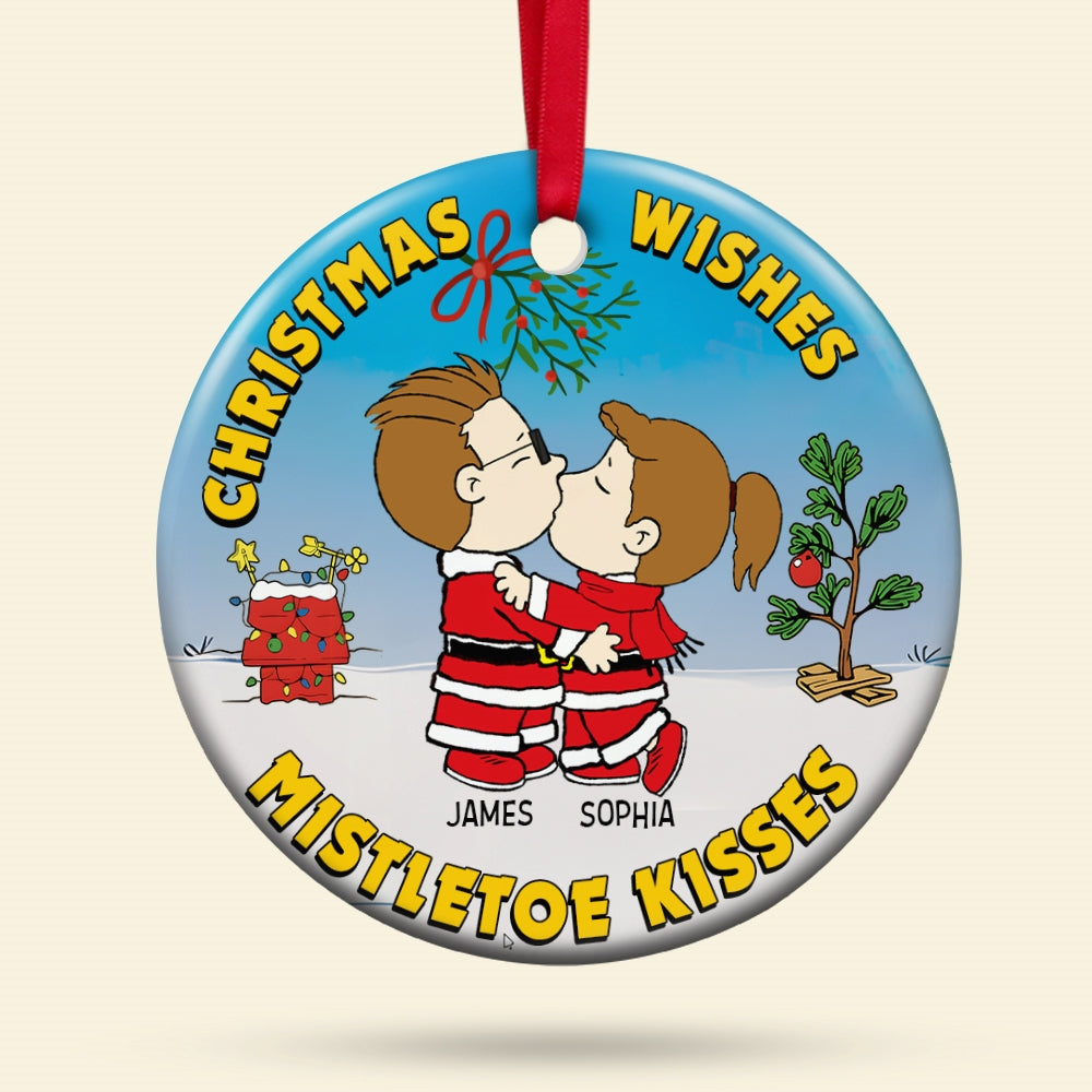 Personalized Cartoon Couple Christmas Ornament - Unique Holiday Gift for Valentine's Day Gifts Ornament PopCulturePrints
