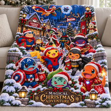 Load image into Gallery viewer, Magical Christmas Adventure Blanket - Personalized Gifts For Christmas 01ttta131026 Blanket PopCulturePrints
