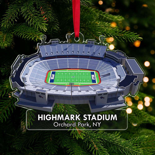 Customizable American Football Stadium Ornament | Highmark Stadium Decoration Ornament PopCulturePrints