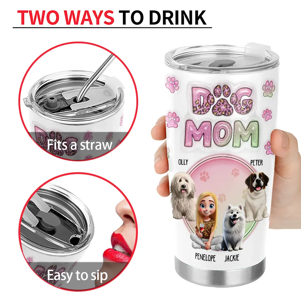 “The Best Dog Dads Deserve the Cutest Gifts” - Personalized Tumbler for Dog Dad Tumbler PopCulturePrints