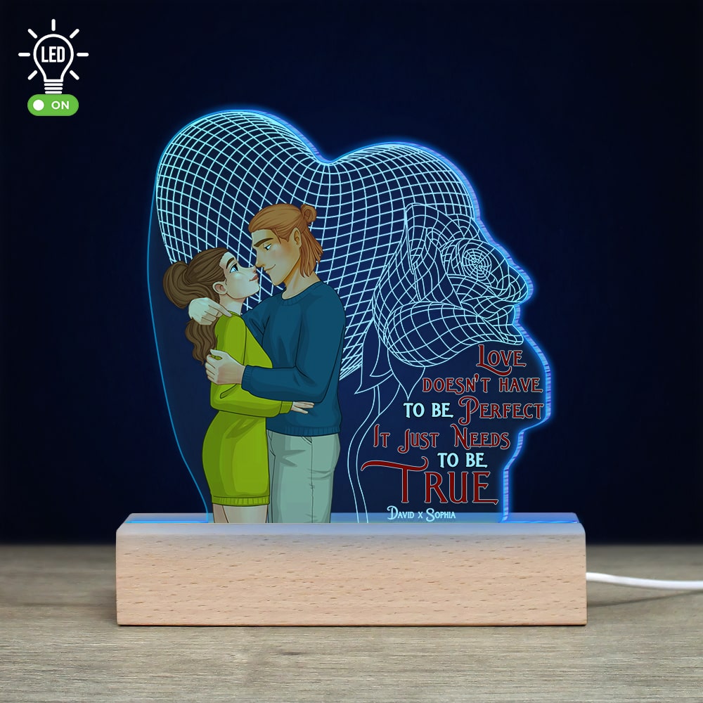 Personalized 3D LED Light - Perfect Love Keepsake for Couples Led Night Light PopCulturePrints