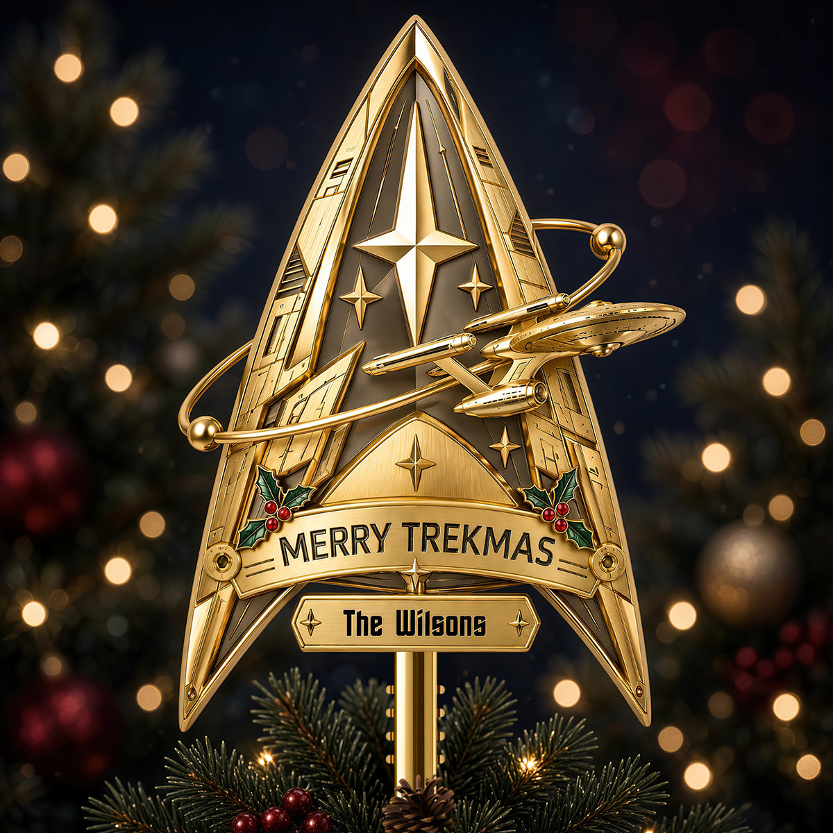 Deep Space Acrylic Christmas Tree Topper - Personalized Christmas Gifts 09HUDT021026 Ornament PopCulturePrints