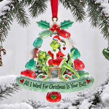 Load image into Gallery viewer, All I Want For Christmas Is Your Butt - Cheeky Mistletoe Couple Acrylic Ornament - Personalized Christmas Gifts for Couples
