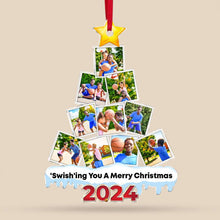 Load image into Gallery viewer, Personalized Basketball Photo Christmas Tree Ornament - Custom Gift for Players Ornament PopCulturePrints
