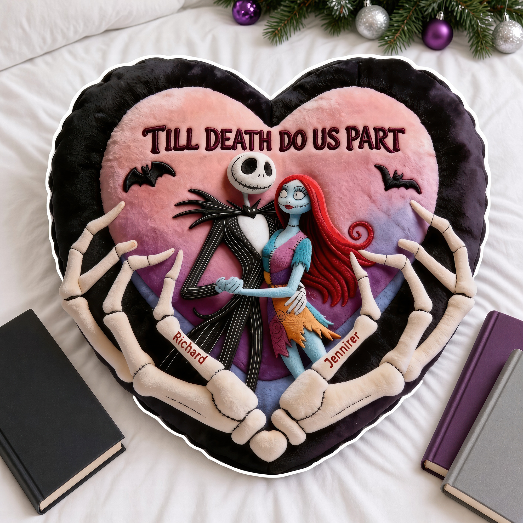 Spooky Couple Pillow - Personalized Christmas Gifts For Couples 03ttqn091026 Pillow PopCulturePrints