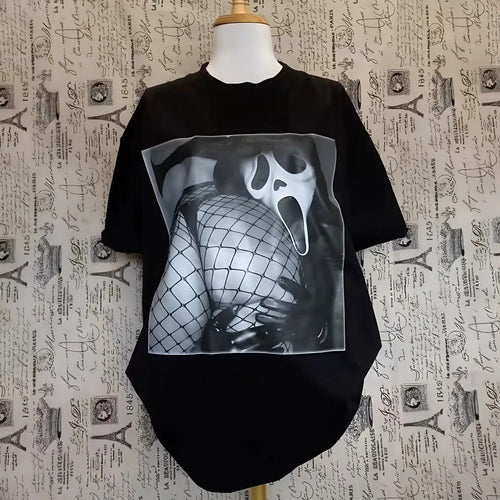 Scream Your Style: Naughty Horror Streetwear Shirt - Personalized Gift for Couples Shirts PopCulturePrints