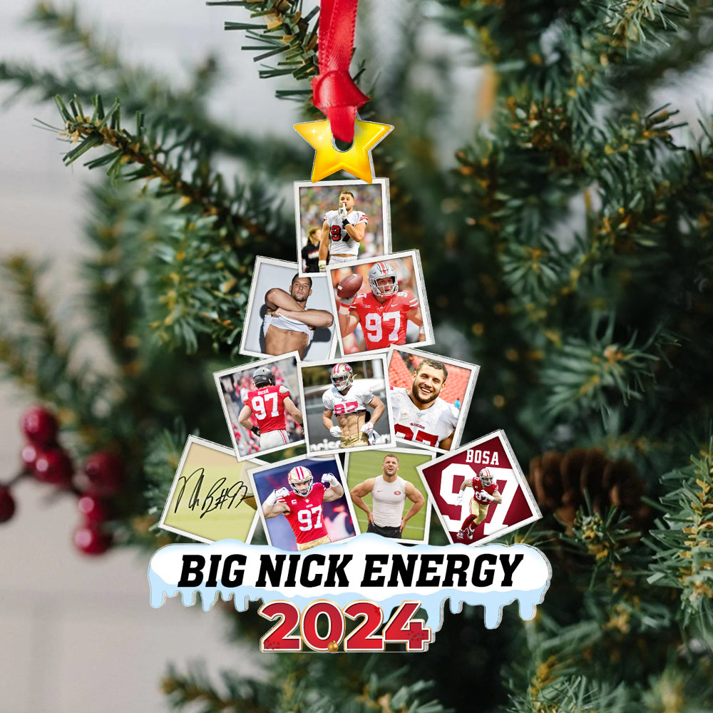 Personalized Football Fans Christmas Ornament - Custom Photo Gift