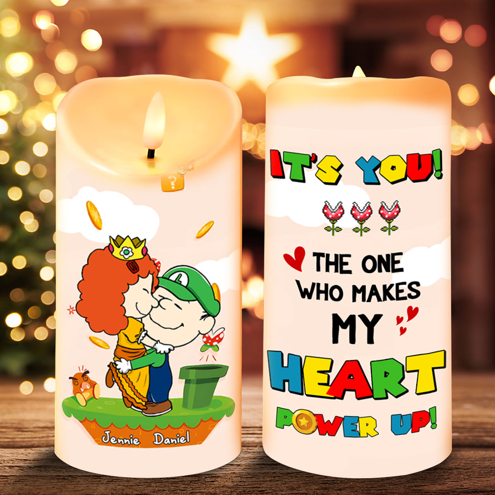 Personalized LED Candle for Couples - Heartwarming Hugging Cartoon Design Led Candle PopCulturePrints