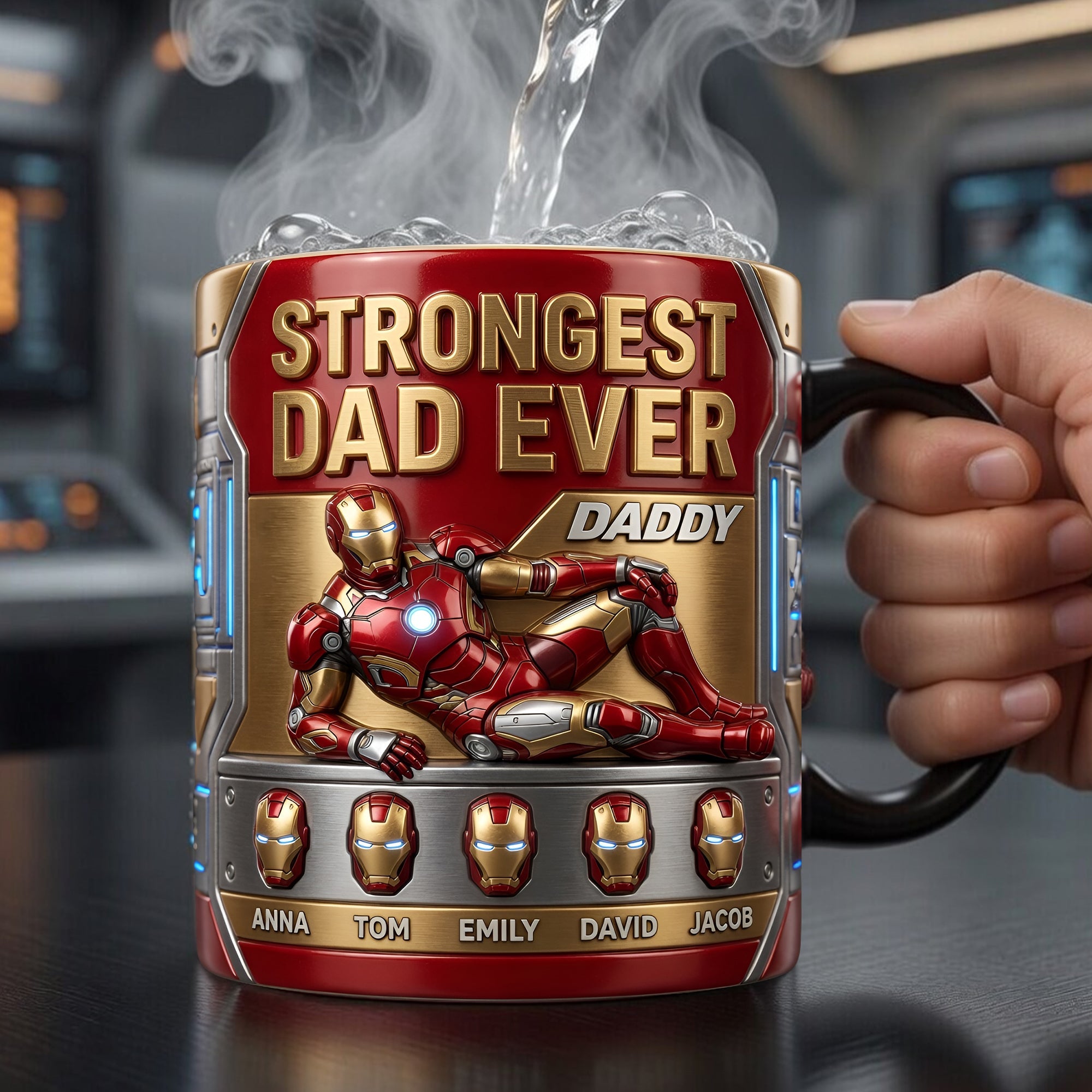 Strongest Dad Ever Magic Coffee Mug - Custom Gift for Dads and Grandpas Coffee Mug PopCulturePrints