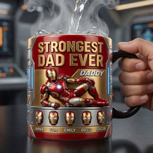 Load image into Gallery viewer, Strongest Dad Ever Magic Coffee Mug - Custom Gift for Dads and Grandpas Coffee Mug PopCulturePrints
