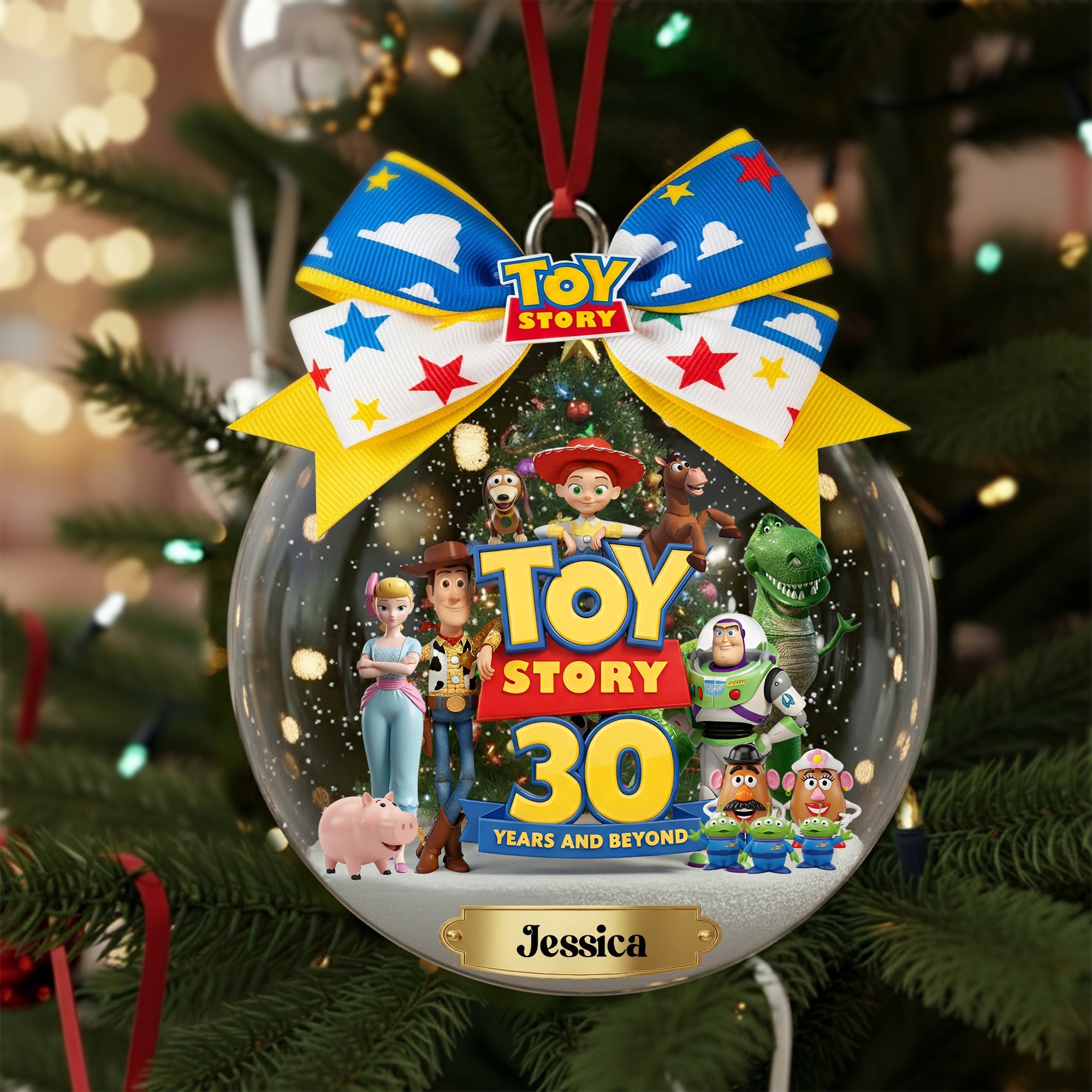 30 Years of Laughter, Love & Beyond - Personalized Toy Story Ornament Ornament PopCulturePrints