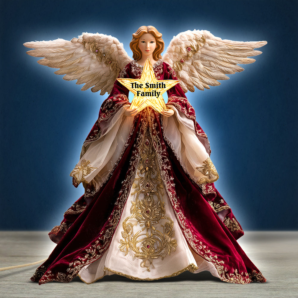 Illuminate Your Family Bond - Guardian Angel Family Acrylic Light Box - Personalized Gifts Light Box PopCulturePrints