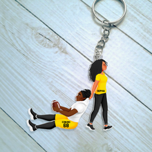 Load image into Gallery viewer, Personalized American Football Lover Keychain - Unique Gift for Sports Fans Keychains PopCulturePrints
