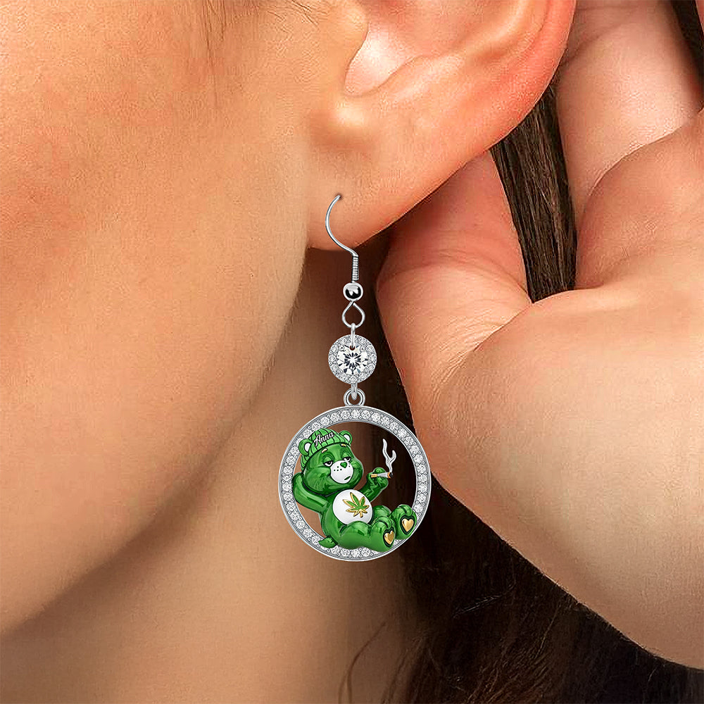 Light Up Your Style with Cute Weed Earrings - Personalized Gifts for Cannabis Lovers Earrings PopCulturePrints