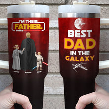 Load image into Gallery viewer, Custom Galactic Dad Tumbler – Best Father Gift Tumbler Cup PopCulturePrints
