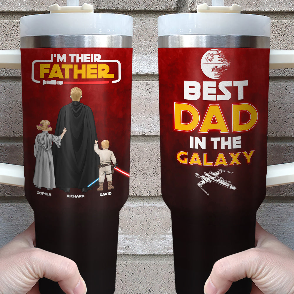 Custom Galactic Dad Tumbler – Best Father Gift Tumbler Cup PopCulturePrints