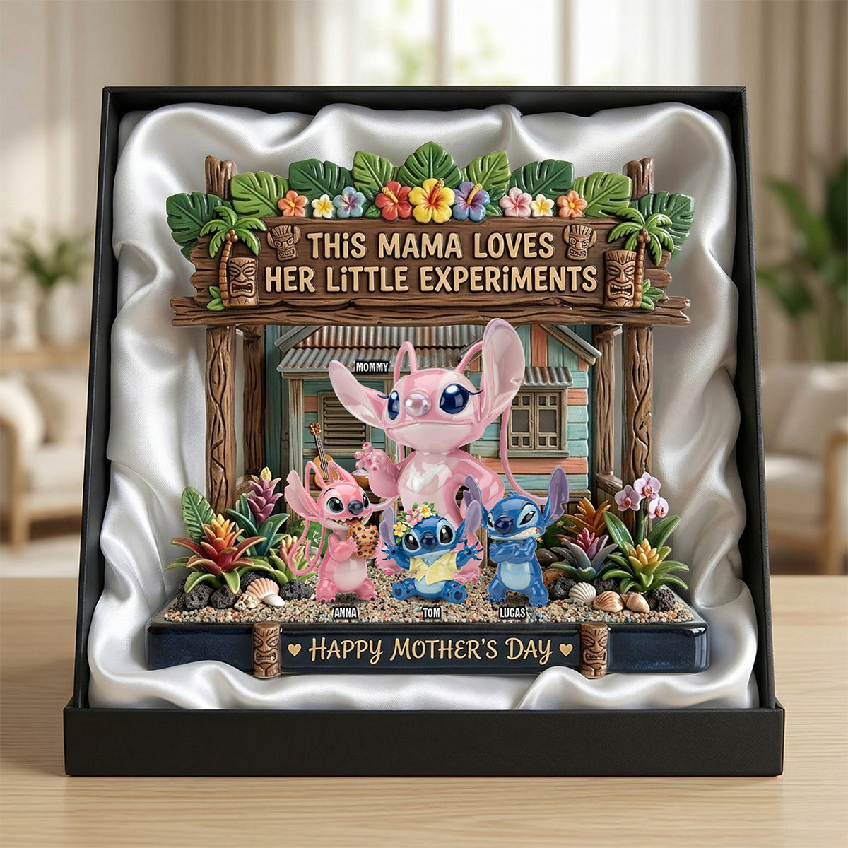 This Mama Loves Her Little Experiments - Personalized Acrylic Plaque for Mom, Grandma, and More Shaped Plaques PopCulturePrints