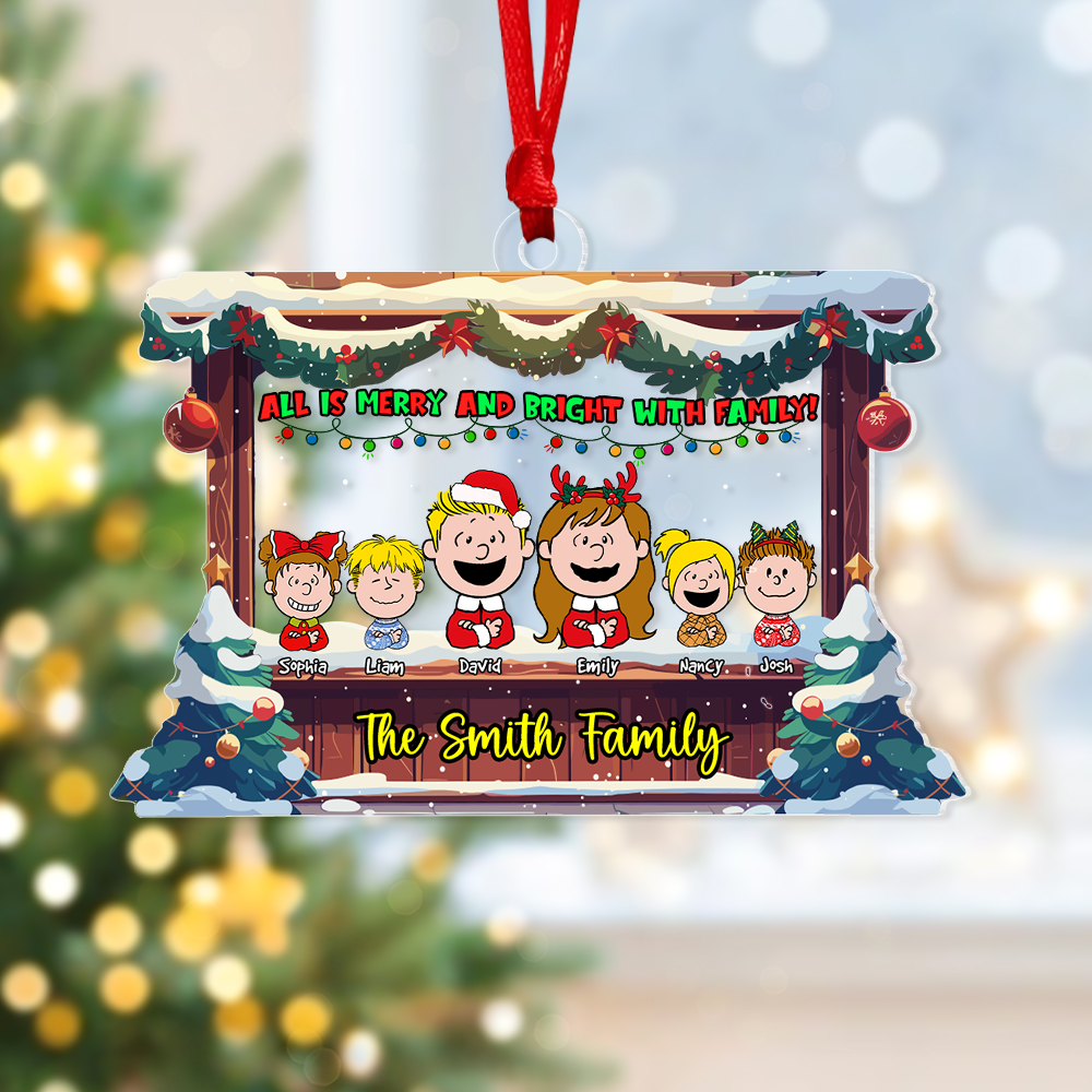 Custom Family Christmas Acrylic Ornament